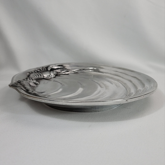 Pewter Lobster Crustacean Shell Shaped Tray - Picture 9 of 15